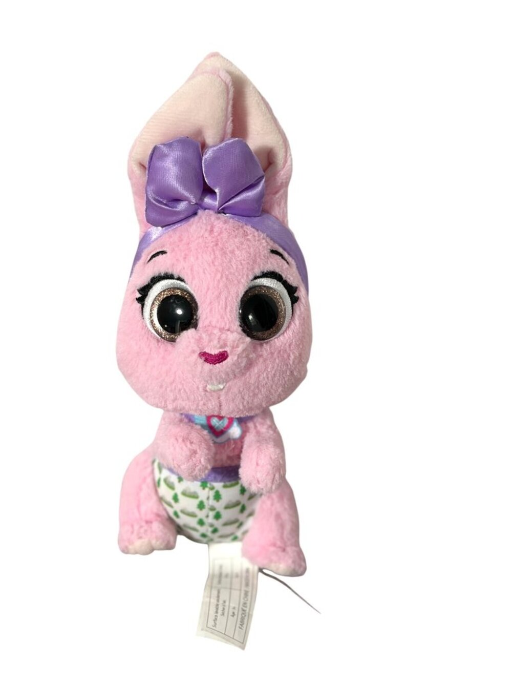 Disney Tots Care For Me Plush Pink Bunny Rabbit 10 in Tall Stuffed Animal Doll T